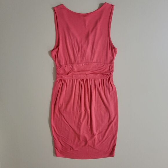 Lascana Beach Time Coral Sleeveless Surplice V-neck Tulip Hem Dress - Picture 13 of 15